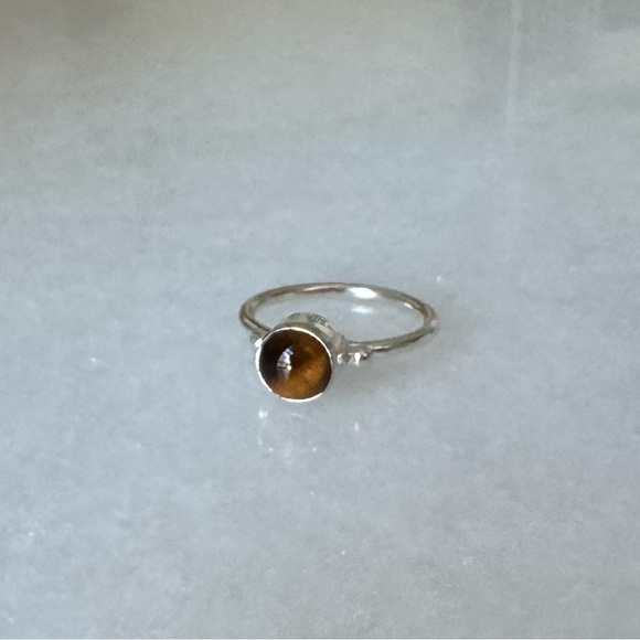 Sundance Jewelry - NWOT Sundance Tree Bark Ring, Tiger’s Eye, Sterling Silver